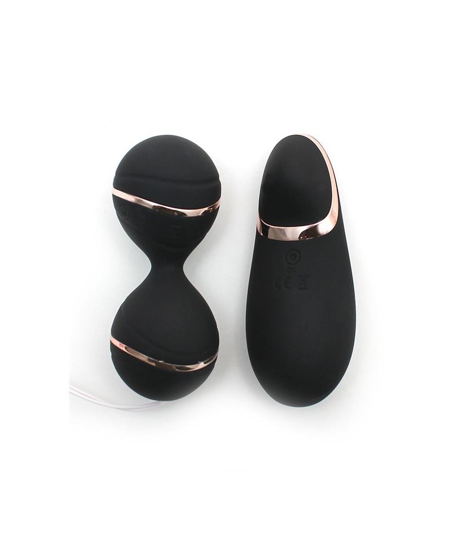 Bolas Kegel con Control Remoto y Estimulador Ibiza Negro