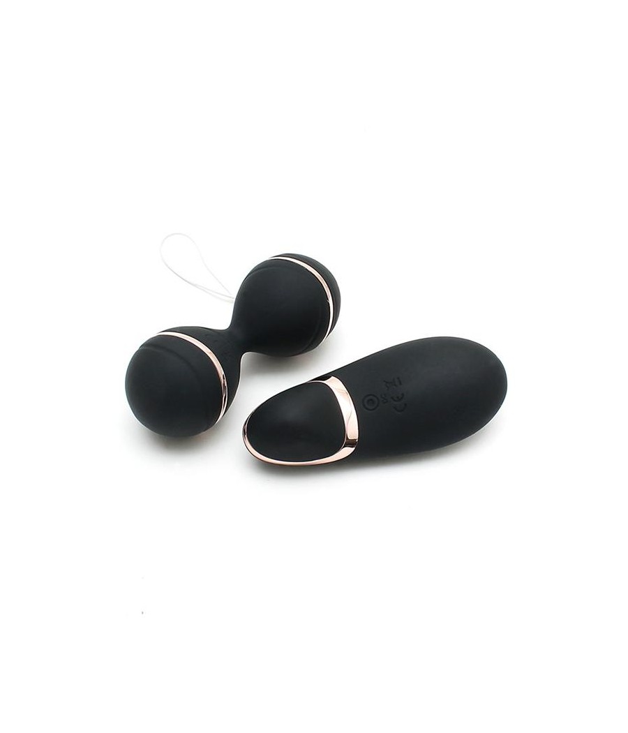 Bolas Kegel con Control Remoto y Estimulador Ibiza Negro