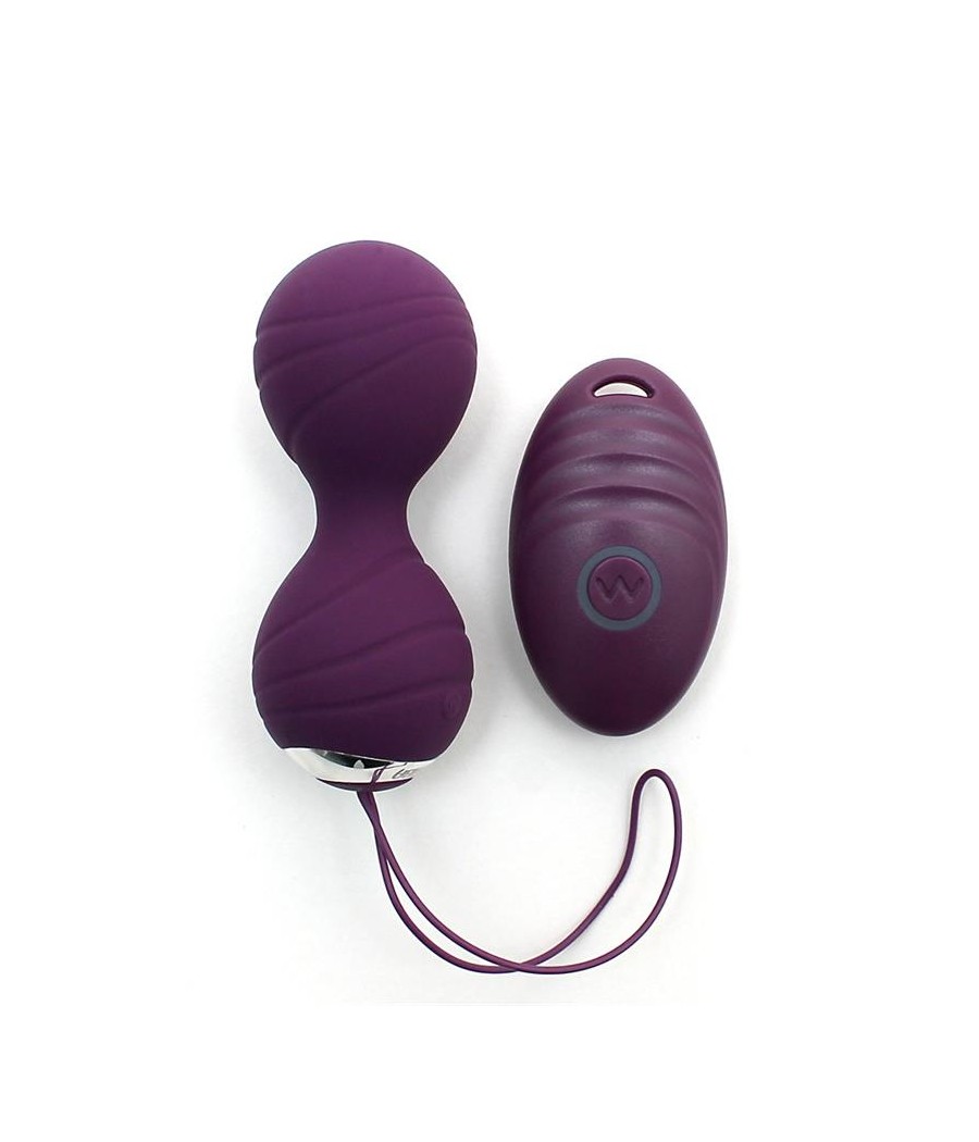 Bolas Kegel con Vibracion con Control Remorto Cannes Purpura