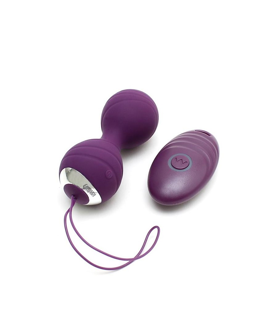 Bolas Kegel con Vibracion con Control Remorto Cannes Purpura