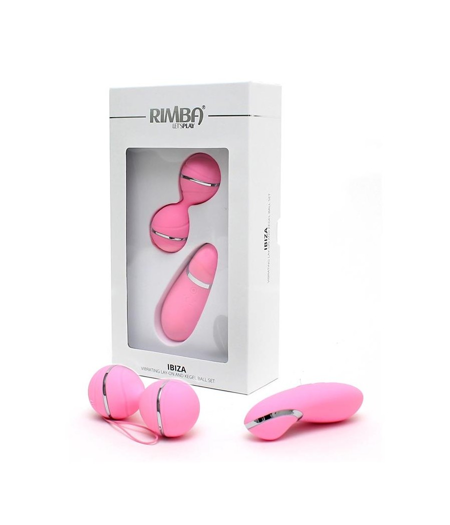 Bolas Kegel con Control Remoto y Estimulador Ibiza Rosa