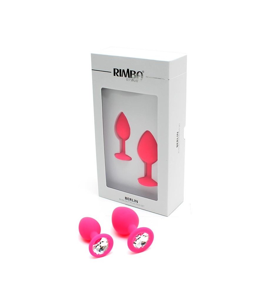 Set de 2 Plugs con Joya Berlin Rosa