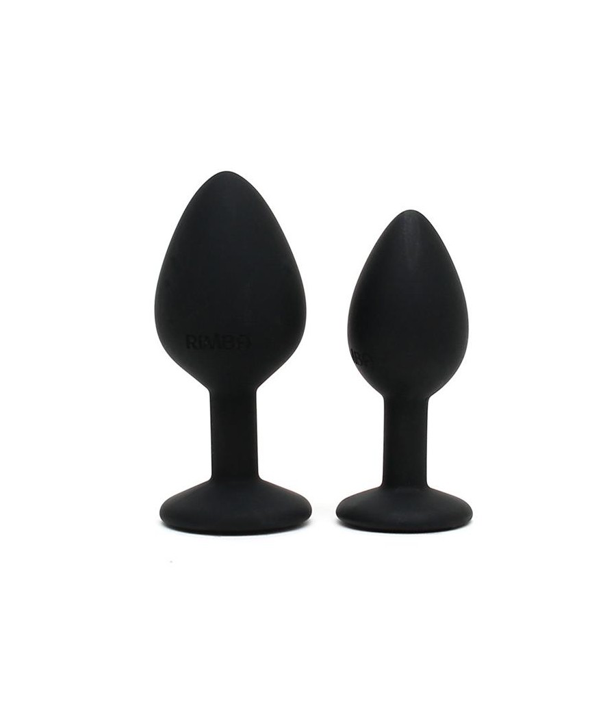 Set de 2 Plugs con Joya Berlin Negro