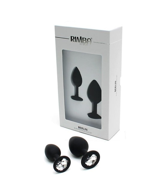 Set de 2 Plugs con Joya Berlin Negro