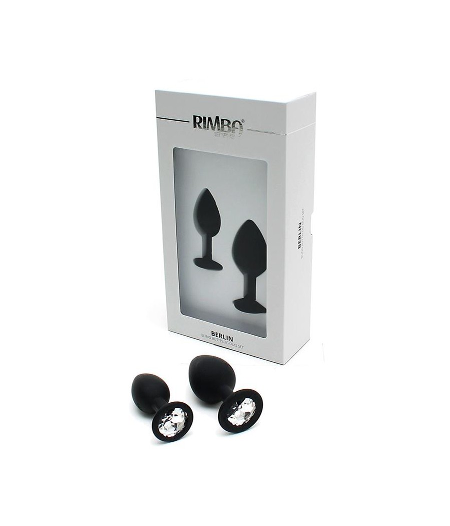 Set de 2 Plugs con Joya Berlin Negro