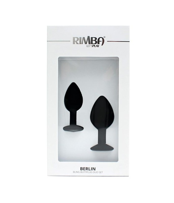 Set de 2 Plugs con Joya Berlin Negro