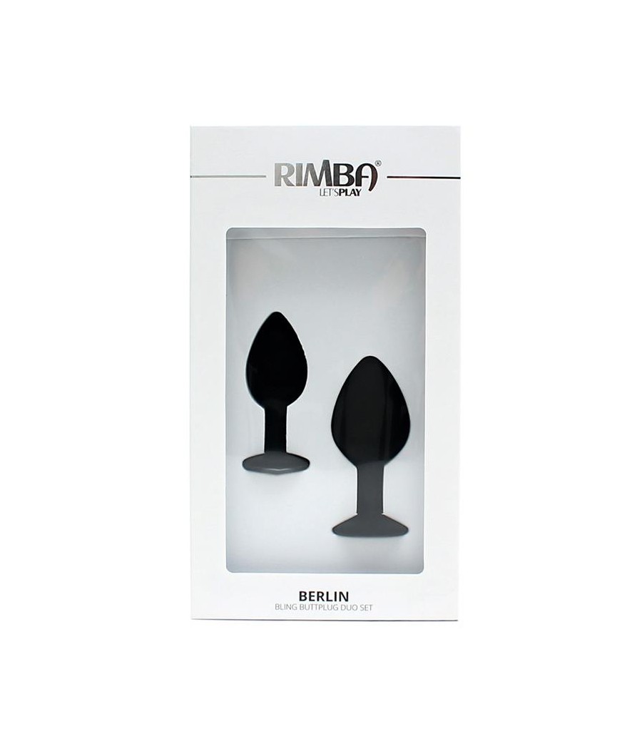 Set de 2 Plugs con Joya Berlin Negro