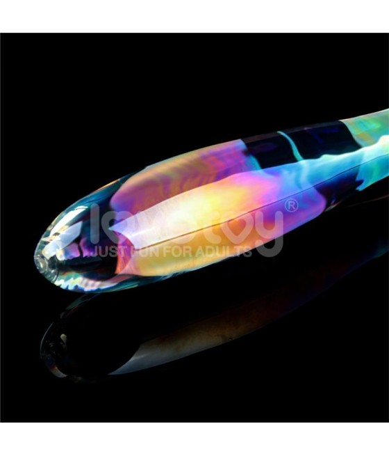 Dildo de Cristal que Brilla en la Oscuridad Twilight Gleam Double Delight