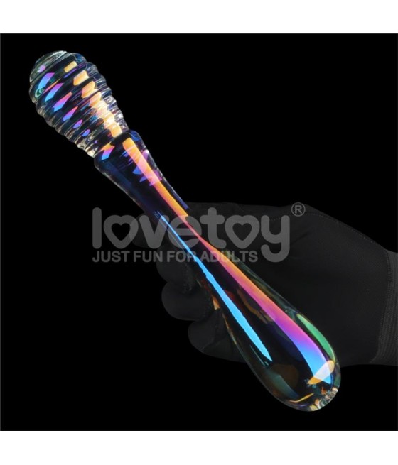 Dildo de Cristal que Brilla en la Oscuridad Twilight Gleam Twin Pleasures