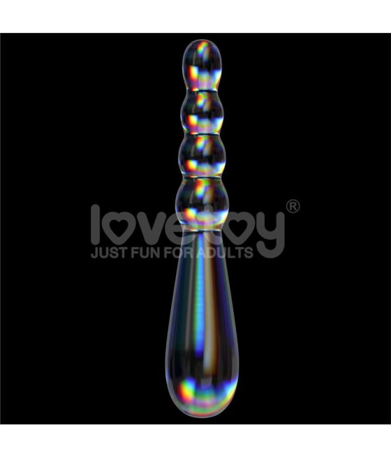 Dildo de Cristal que Brilla en la Oscuridad Twilight Gleam Rising Ripples