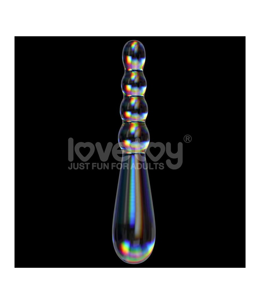 Dildo de Cristal que Brilla en la Oscuridad Twilight Gleam Rising Ripples