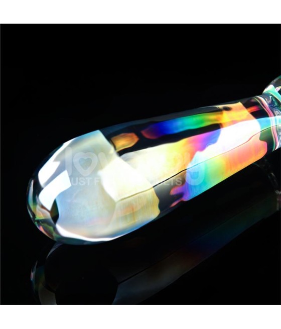 Dildo de Cristal que Brilla en la Oscuridad Twilight Gleam Rising Ripples