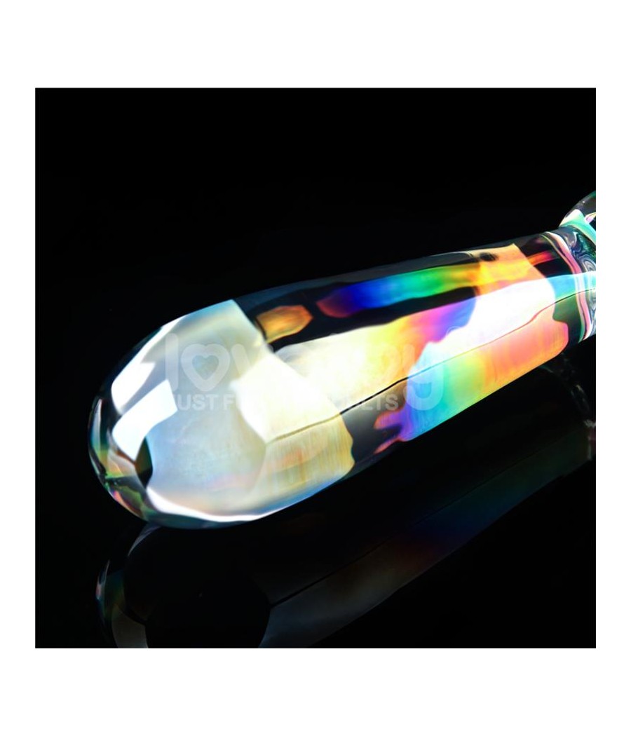 Dildo de Cristal que Brilla en la Oscuridad Twilight Gleam Rising Ripples