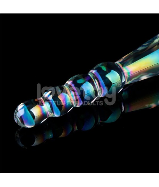 Dildo de Cristal que Brilla en la Oscuridad Twilight Gleam Rising Ripples