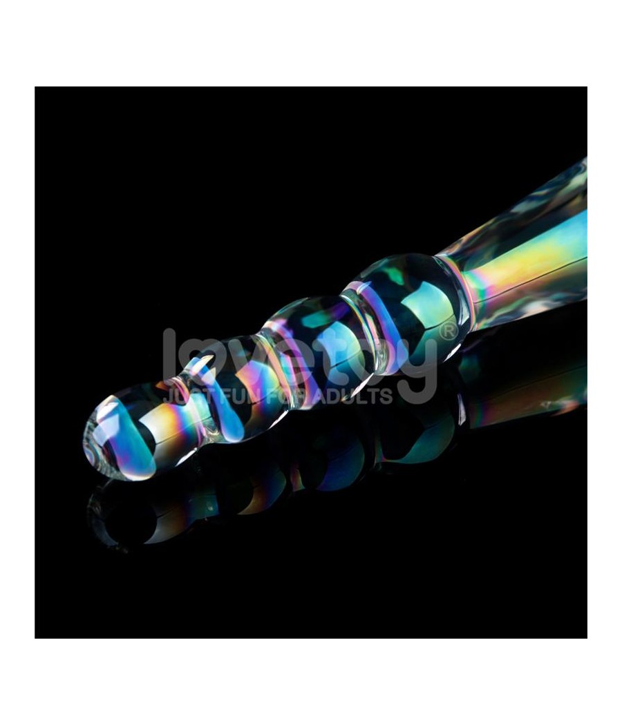 Dildo de Cristal que Brilla en la Oscuridad Twilight Gleam Rising Ripples