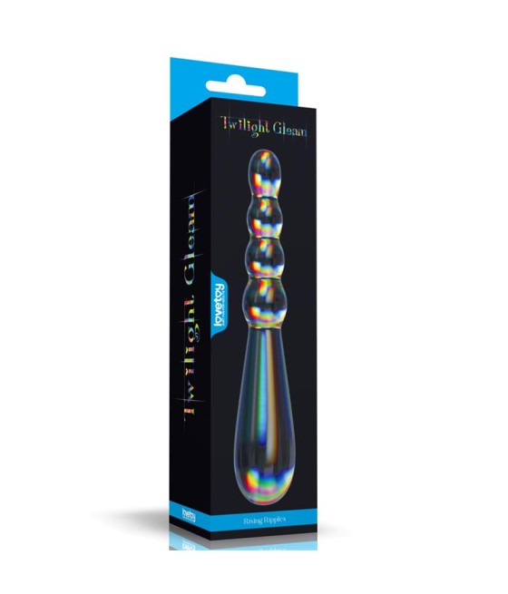 Dildo de Cristal que Brilla en la Oscuridad Twilight Gleam Rising Ripples