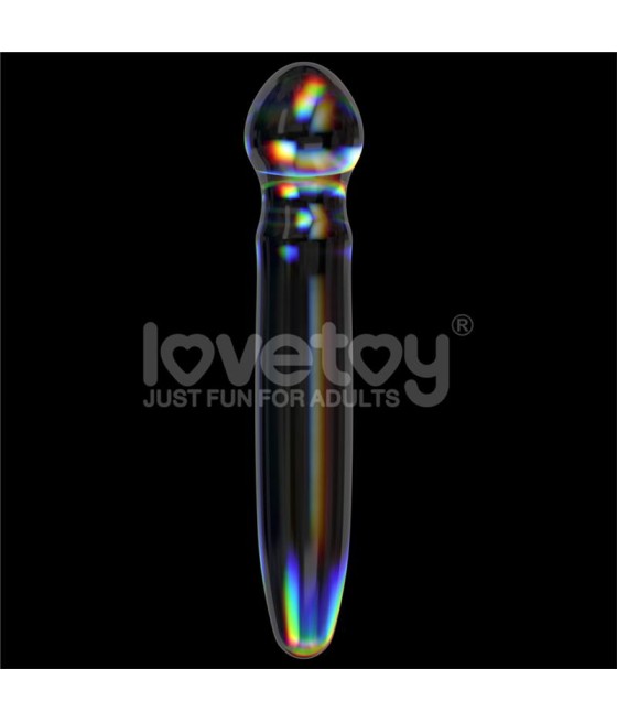 Dildo de Cristal que Brilla en la Oscuridad Twilight Gleam Prism Glass