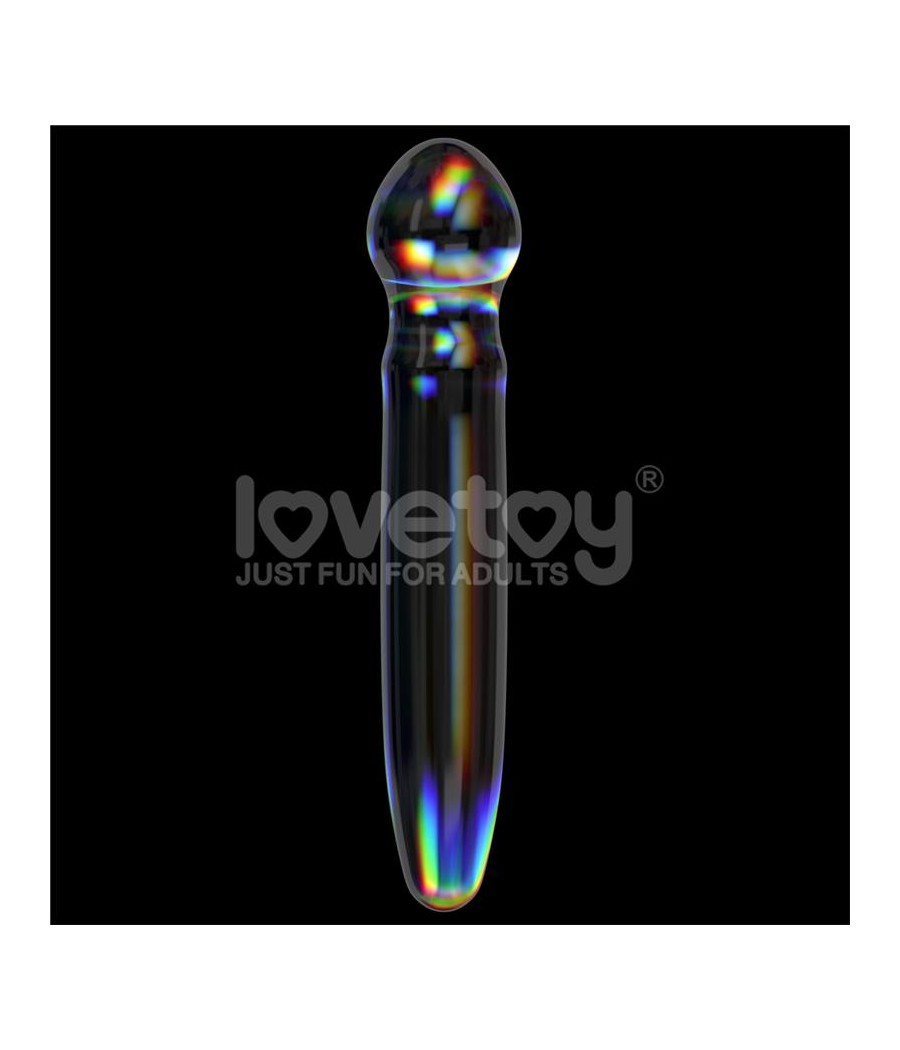 Dildo de Cristal que Brilla en la Oscuridad Twilight Gleam Prism Glass