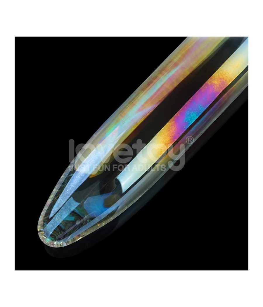 Dildo de Cristal que Brilla en la Oscuridad Twilight Gleam Prism Glass