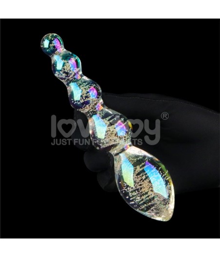 Dildo de Cristal que Brilla en la Oscuridad Dark Twilight Gleam Tantalizing Orbs