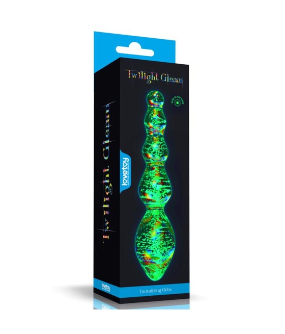 Dildo de Cristal que Brilla en la Oscuridad Dark Twilight Gleam Tantalizing Orbs