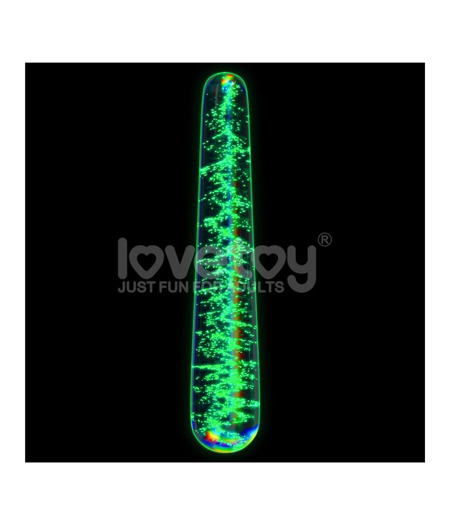 Dildo de Cristal que Brilla en la Oscuridad Dark Twilight Slim Fantasy