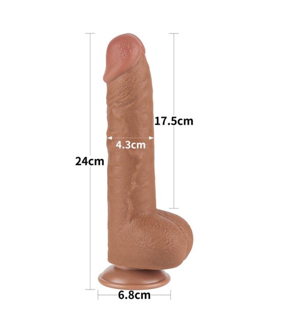 Dildo Sliding Skin 95 Marron