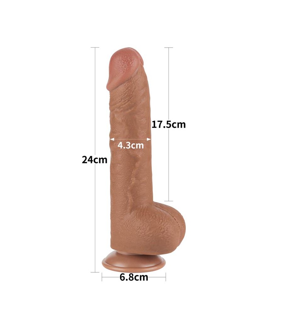 Dildo Sliding Skin 95 Marron