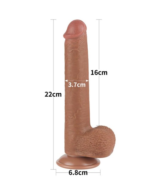 Dildo Sliding Skin 9 Marron