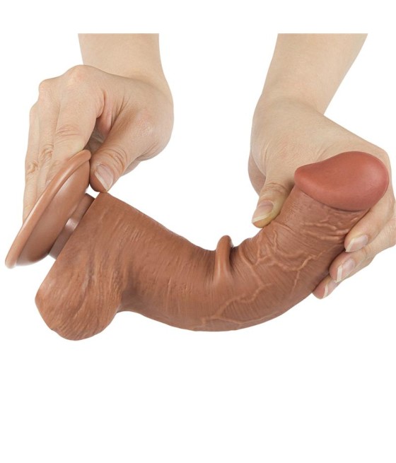 Dildo Sliding Skin 8 Marron