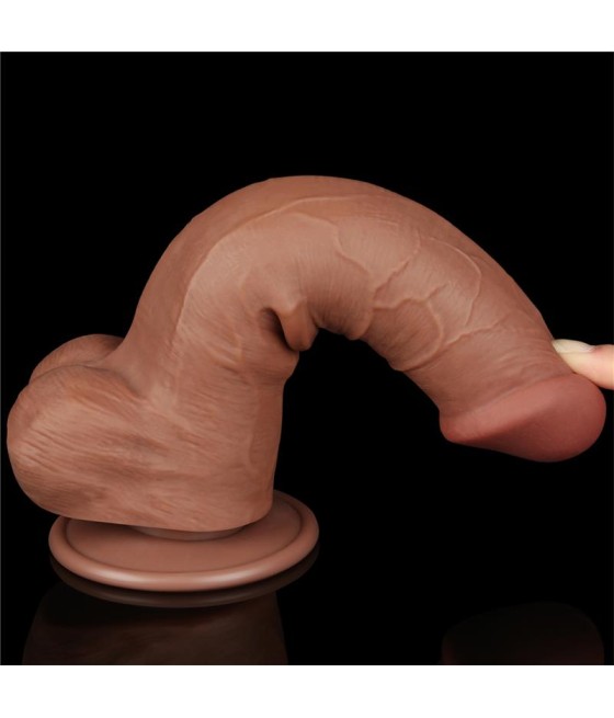 Dildo Sliding Skin 8 Marron