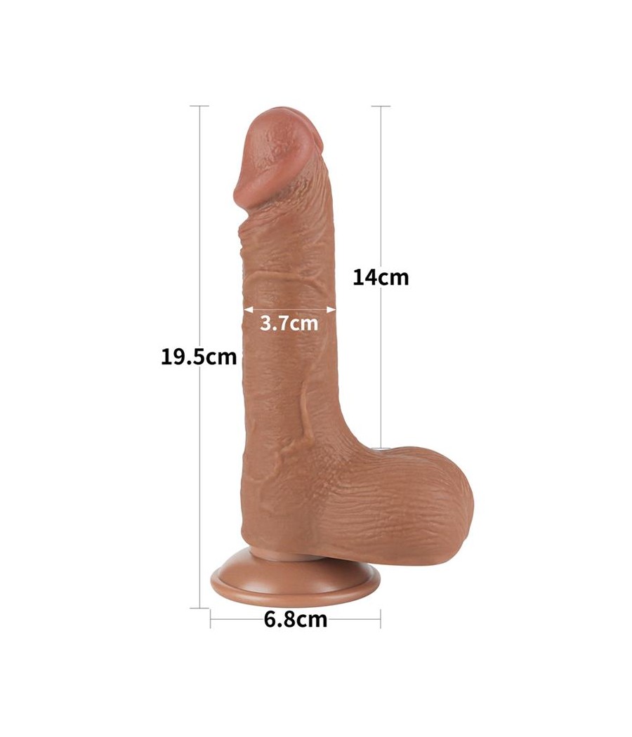 Dildo Sliding Skin 75 Marron