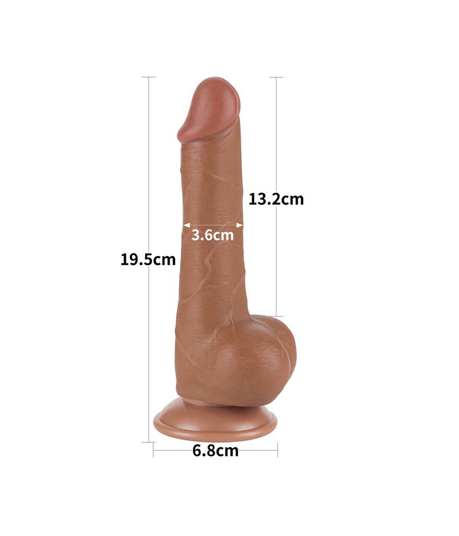 Dildo Sliding Skin 75 Marron