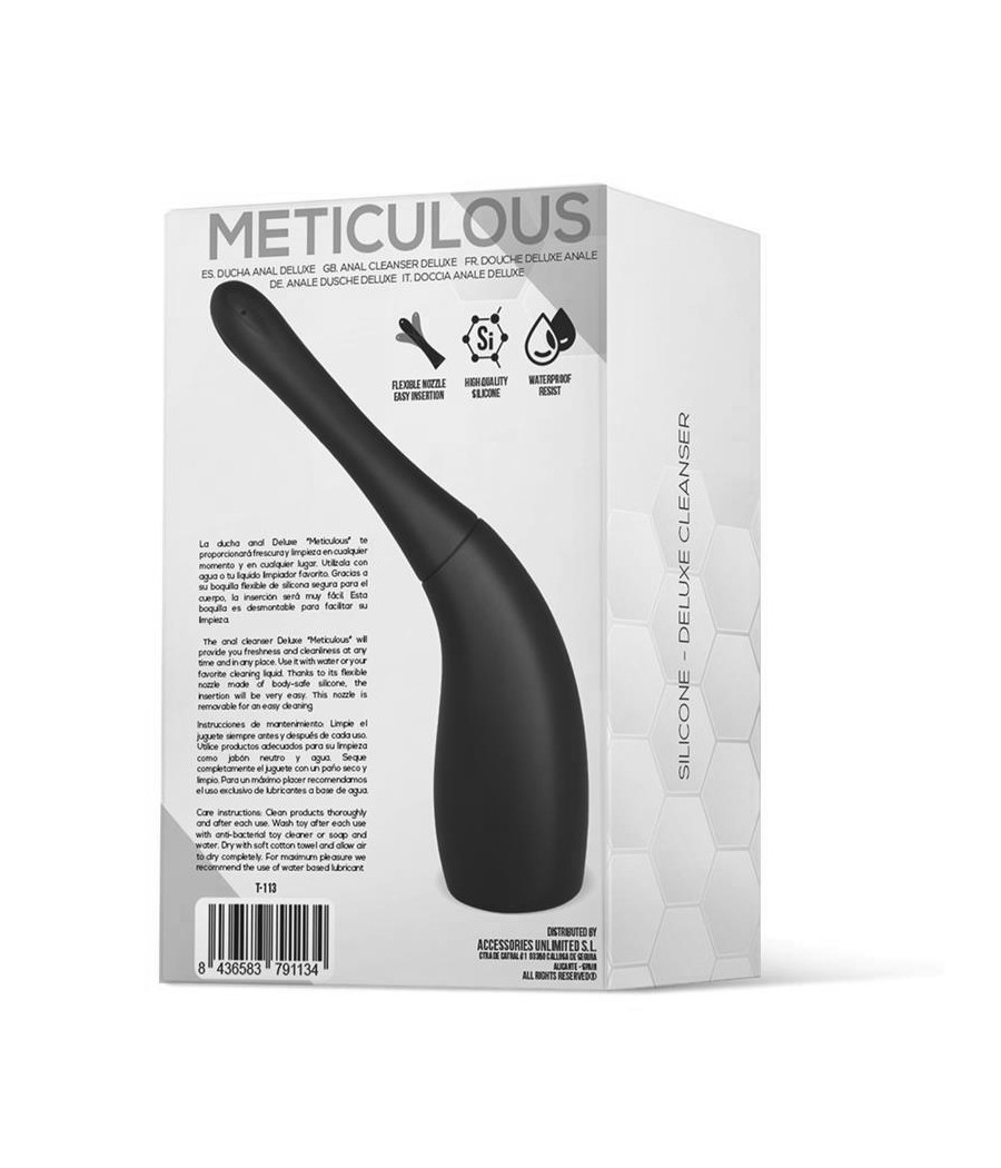 Meticulous Ducha Anal Deluxe Silicona Negro