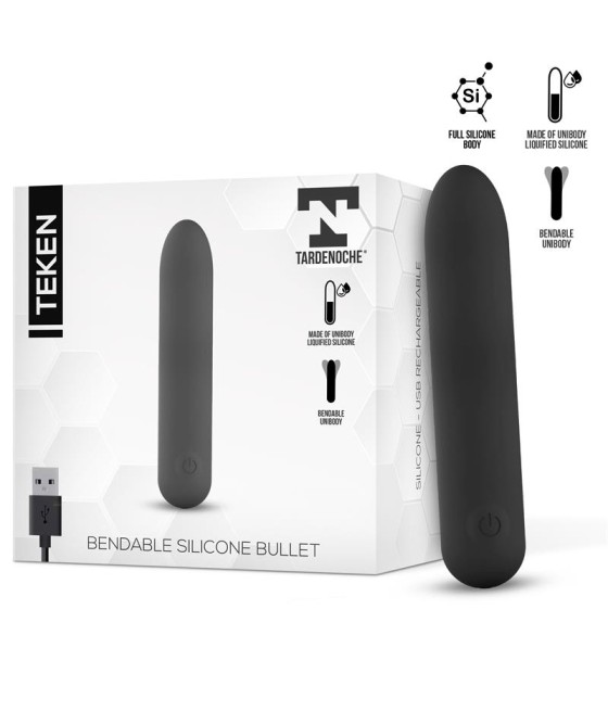 Teken Bala Vibradora Flexible Silicona Líquida Unibody USB Magnético