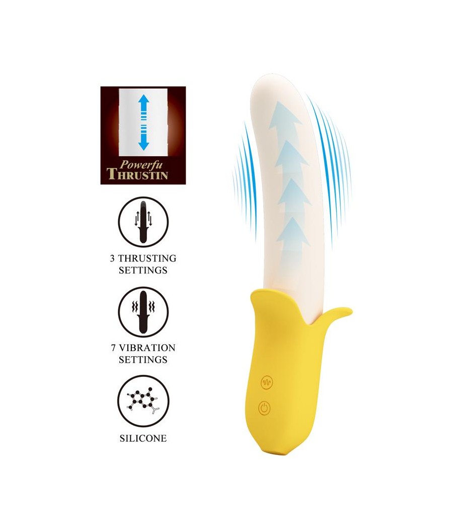 Banana Geek Vibrador con Thrusting USB