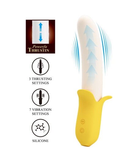 Banana Geek Vibrador con Thrusting USB