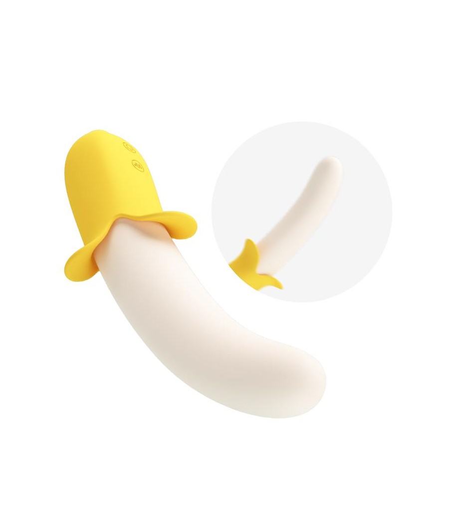 Banana Geek Vibrador con Thrusting USB