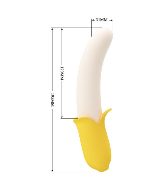 Banana Geek Vibrador con Thrusting USB