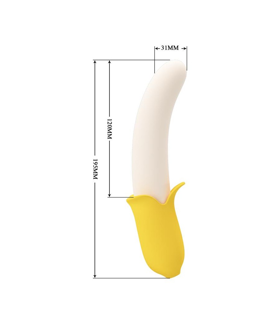 Banana Geek Vibrador con Thrusting USB