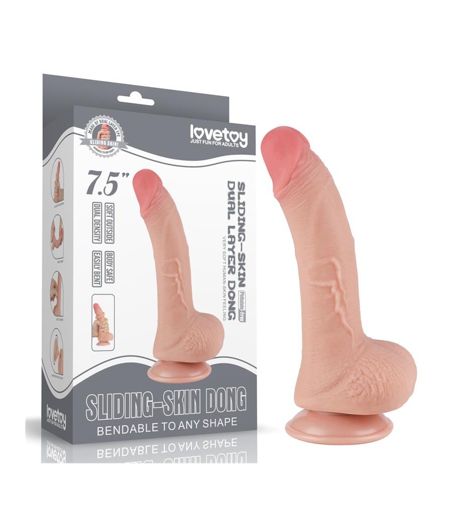 Dildo Dual Layer Piel Deslizante 75