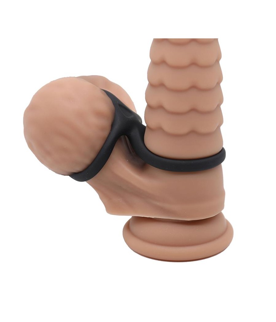 Anillo Triple Pene y Testiculos Silicona Liquida Flexible