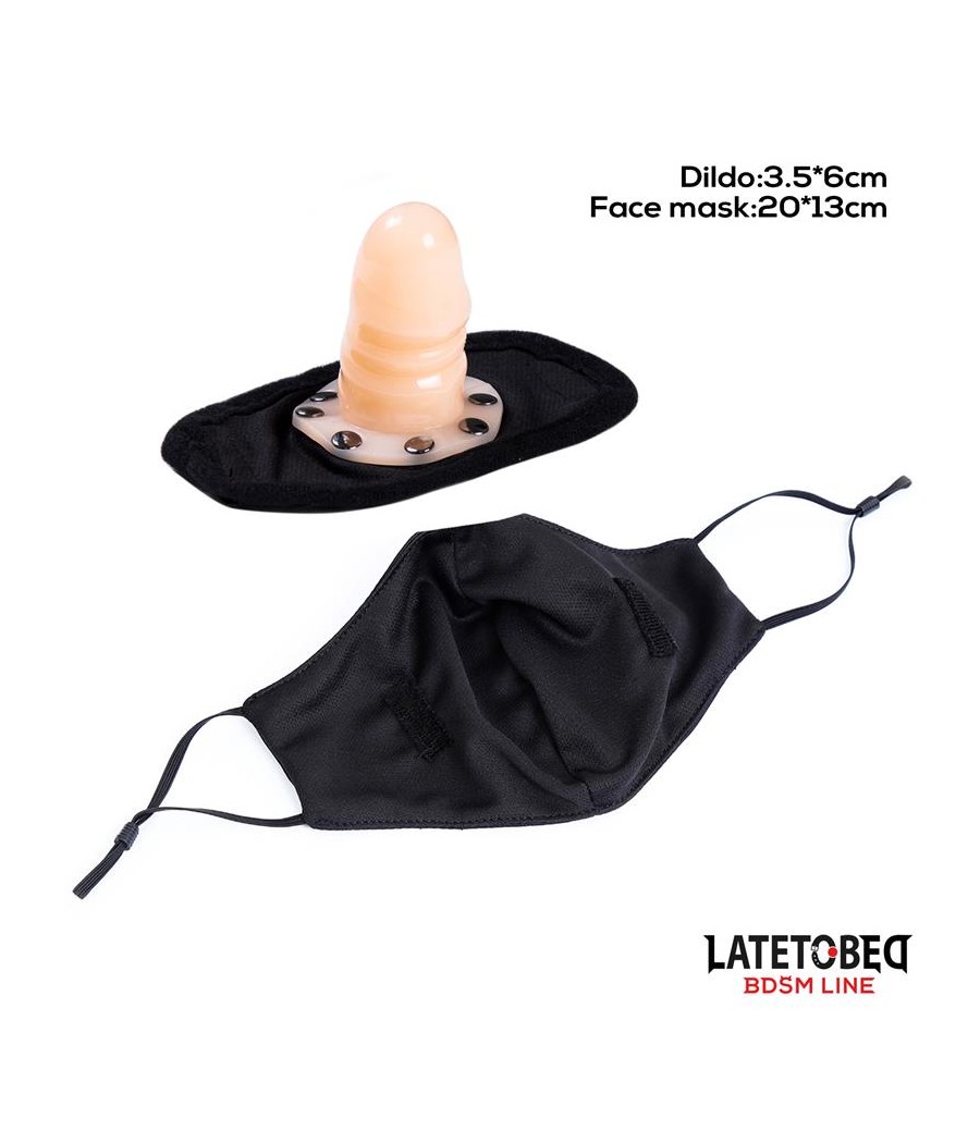 Mascarilla con Accesorio de Dildo 6 cm Desmontable