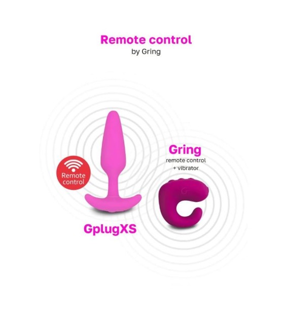 Plug Anal con Vibacion Gplug XS Sunny Raspberry