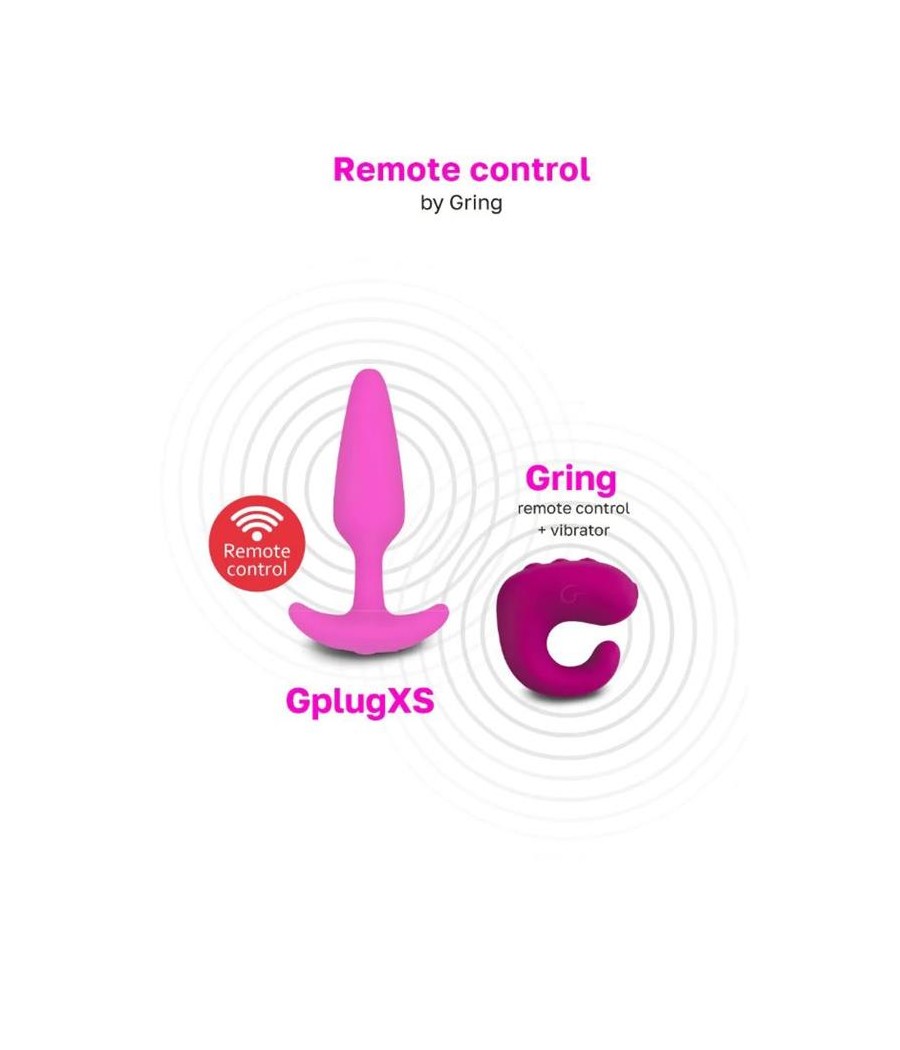 Plug Anal con Vibacion Gplug XS Sunny Raspberry