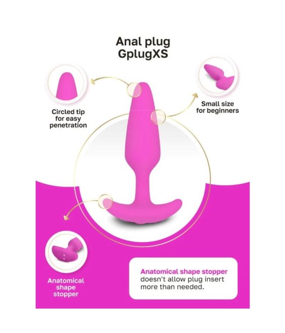 Plug Anal con Vibacion Gplug XS Sunny Raspberry