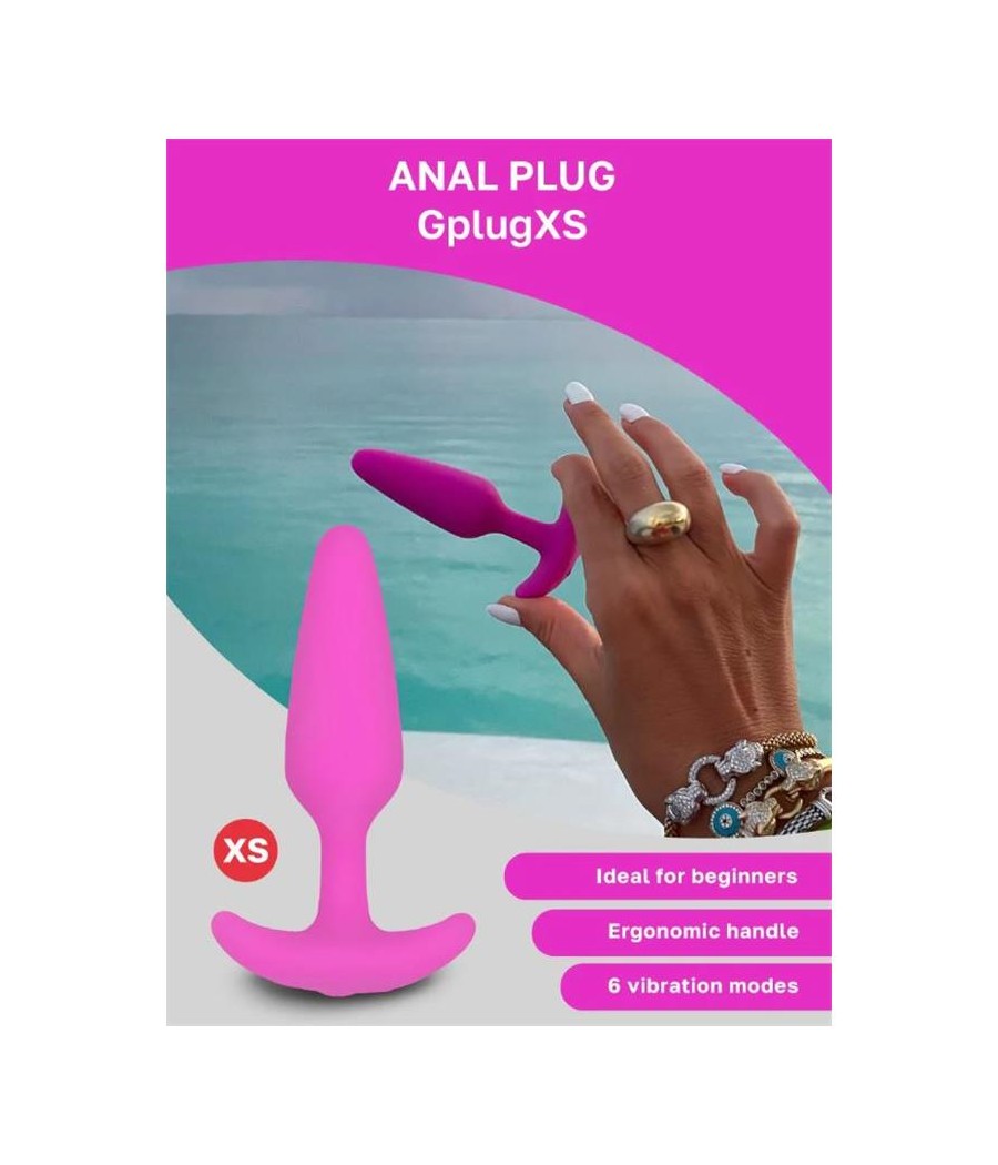 Plug Anal con Vibacion Gplug XS Sunny Raspberry