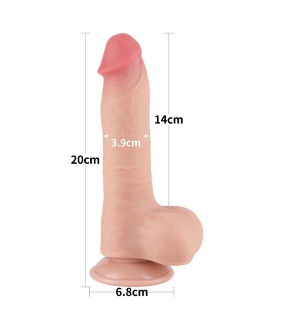 Dildo Dual Layer Piel Deslizante 8