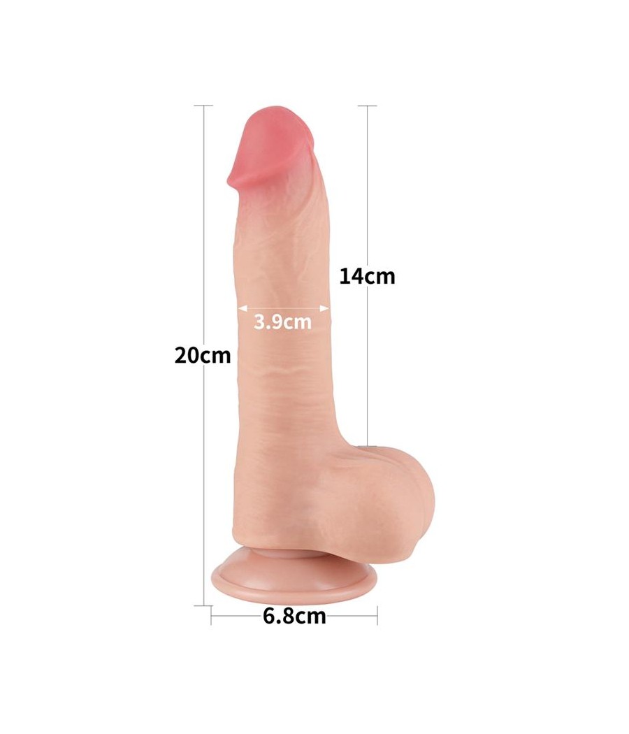 Dildo Dual Layer Piel Deslizante 8