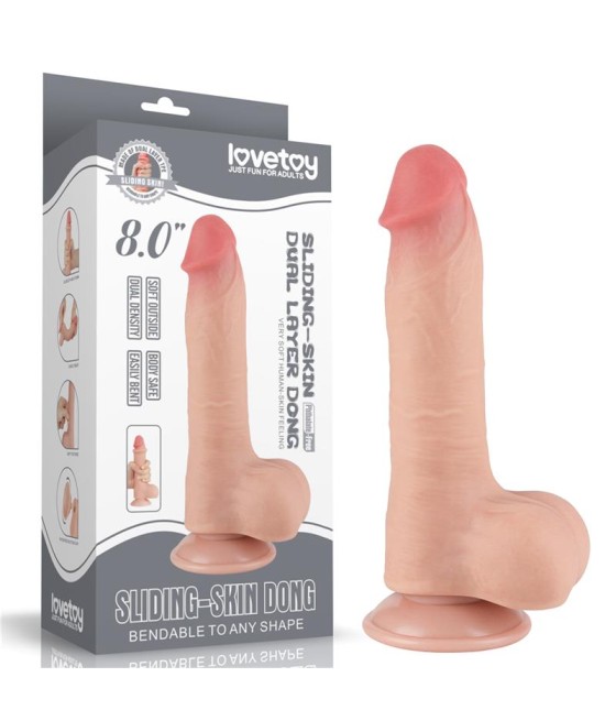 Dildo Dual Layer Piel Deslizante 8